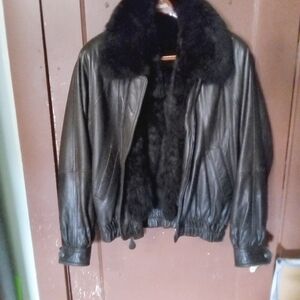 Andrew Marc Brown Leather Jacket